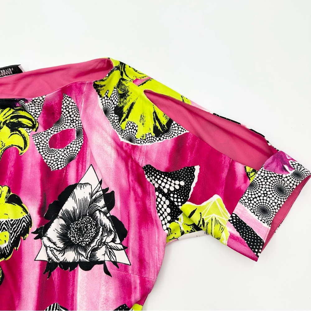 Versace Collection Pink Patterned Stretch Mini Dr… - image 5